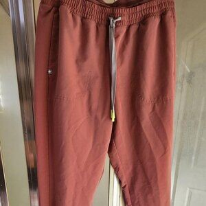 Figs  Jogger Salmon Pink Color Scrub Pants SIZE L
